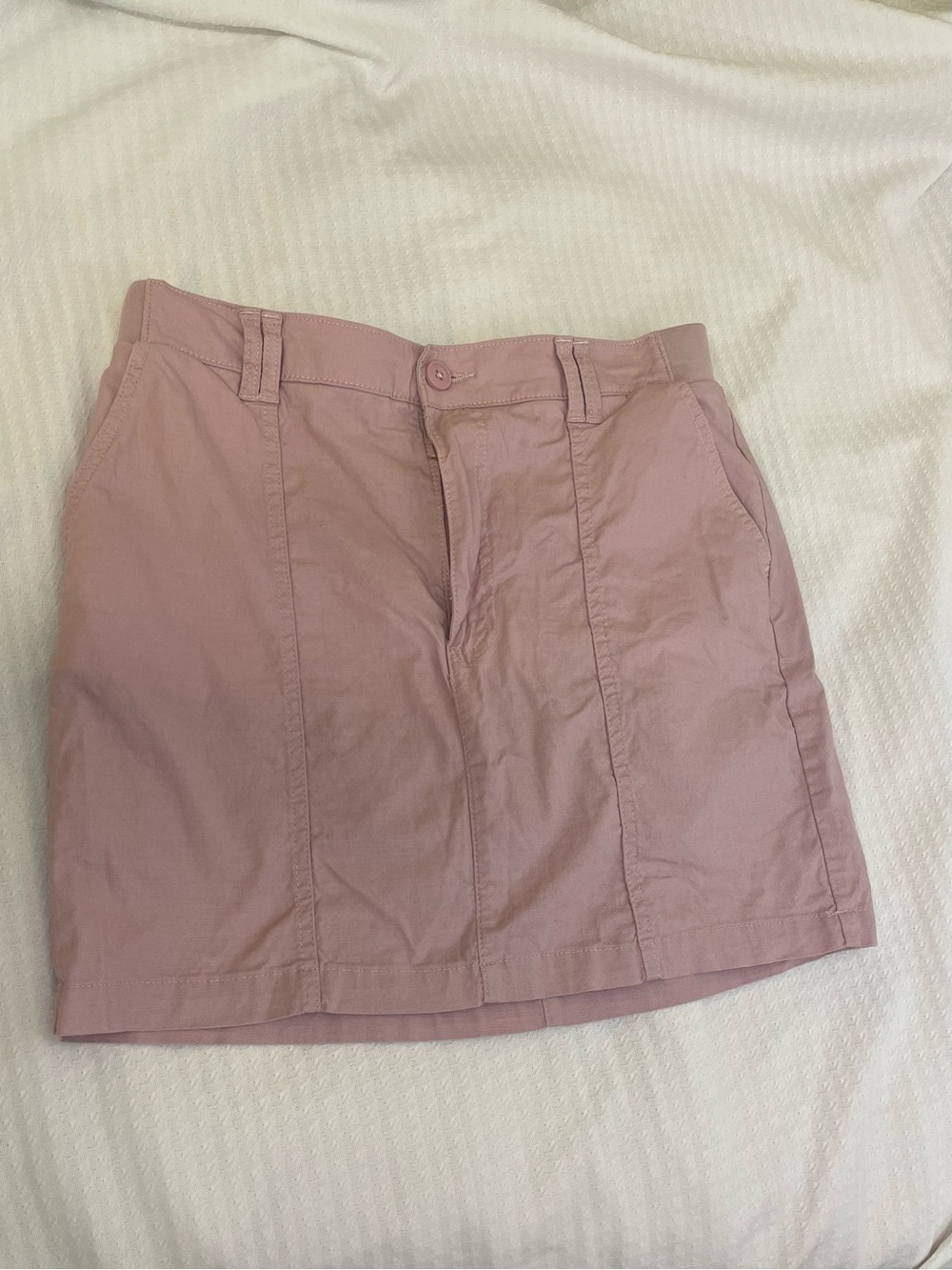 Women's Pink Cotton Blend Skort